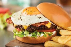 egg bacon burger